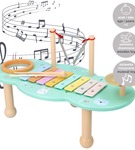 Stolik muzyczny cymbałki i bębenek drewniana zabawka muzyczna ADAM TOYS