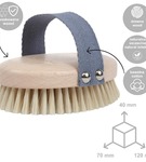 Szczotka do masażu ciała na sucho miękka naturalna szczecina MORELKOWE