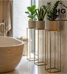 Kwietnik stojący metalowy stojak na kwiaty na jedną doniczkę PREMIUM 75 cm