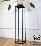 Kwietnik stojący metalowy czarny loftowy stojak na kwiaty pojedynczy 90cm