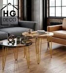 Metalowa noga hairpin legs do stolika kawowego trzy pręty noga złota TL40 cm