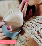 Szczotka do masażu ciała na sucho miękka naturalna szczecina MORELKOWE