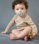 Smoczek dla niemowląt okrągły 3-36m Gorgeous Grey Hevea