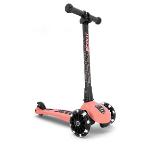 Hulajnoga LED składana ze świecącymi kółkami 3+ Peach Scoot and Ride Highwaykick 3