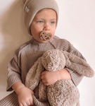Smoczek okrągły 3-36m zestaw 2 sztuk Sand & Tan Beige Hevea Planet
