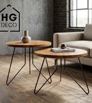 Noga meblowa metalowa noga do stolika kawowego FIN 40 cm czarna Zestaw 3 szt. 