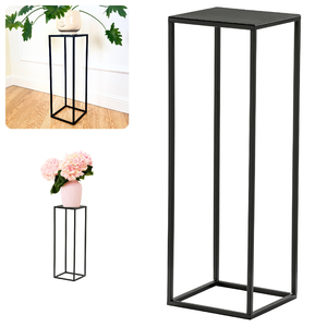 Kwietnik stojący metalowy czarny loftowy stojak na kwiaty pojedynczy 60cm
