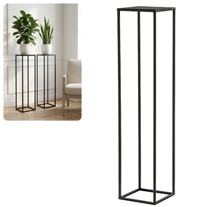 Kwietnik stojący metalowy czarny loftowy stojak na kwiaty pojedynczy 90cm