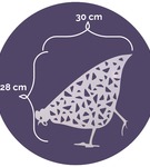 Metalowa dekoracja ogrodu kura Ola HGDECO