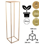 Metalowy kwietnik stojak na kwiatek nowoczesny kwietnik złoty TOWER 100 cm