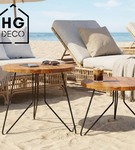 Noga meblowa metalowa noga do stolika kawowego FIN 50 cm czarna