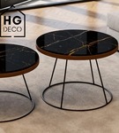 Noga loftowa stolika kawowego stelaż do stolika kawowego metalowa noga RING 50 cm