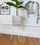 HGDECO  Stojak na doniczkę MALMO 43 cm biały