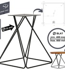 Stelaż noga do stolika kawowego DIAMOND 51 cm czarna