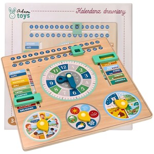 ADAM TOYS  Kalendarz drewniany NOWY 