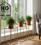 Metalowy kwietnik stojak na kwiatek nowoczesny kwietnik złoty TOWER 40 cm