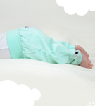 Spodnie niemowlęce bawełniane od 0 m-ca mięta Lamama