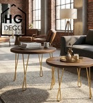 Metalowa noga twist hairpin do stolika kawowego dwa pręty noga złota DX50 cm