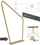 Noga meblowa metalowa noga do stolika kawowego FIN 50 cm złota