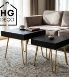 Metalowa noga do stolika kawowego / ławy / złota DP40 cm