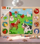 Puzzle układanka 2w1 farma odszukaj cień Viga