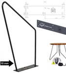 Noga meblowa metalowa noga do stolika kawowego FIN 40 cm czarna