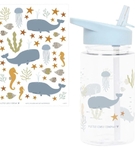 Bidon z ustnikiem i zestawem naklejek ocean 450 ml