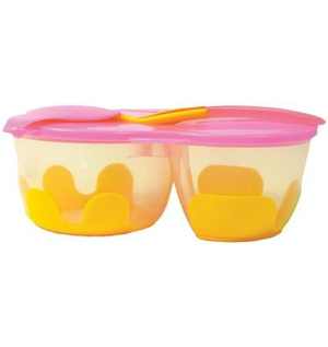 Lunchbox podwójny pomarańczowo-różowy B.BOX