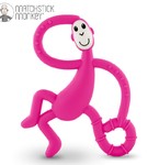Tańczący gryzak ze szczoteczką różowy Matchstick Monkey