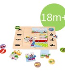 Puzzle układanka 2w1 pojazdy odszukaj cień Viga