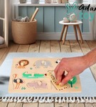 Układanka z uchwytami zwierzątka Safari drewniana Adam Toys