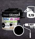 Farba do tablic kredowych czarna 0,75 L Space Creation