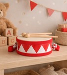 GOKI  Bębenek biało-czerwony  