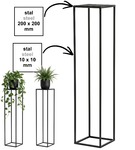 Kwietnik stojący metalowy czarny loftowy stojak na kwiaty pojedynczy 90cm