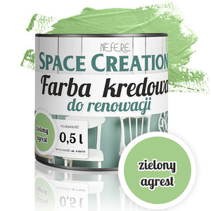 Farba kredowa do renowacji zielony agrest 0,5 L Space Creation