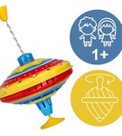 Duży tęczowy bąk klasyczna zabawka z dawnych lat