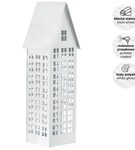 Lampion metalowy domek biały XXL 80 cm dekoracja wnętrz i ogrodu HGDECO