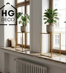 Metalowy kwietnik stojak na kwiatek nowoczesny kwietnik złoty TOWER 40 cm