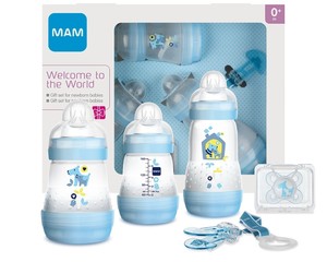 Zestaw wyprawkowy Starter SET 0+ niebieski Mam Baby