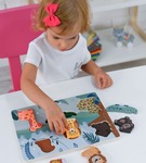 Układanka sensoryczna dotykowa safari Adam toys