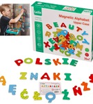 Magnetyczne drewniane literki polskie znaki Lelin