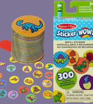 Naklejki dinozaur uzupełnienie 300 sztuk do Sticker Wow! Melissa and Doug