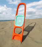 Łopatka na plażę z sitkiem Scoppi Mighty Orange Quut