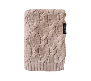 Kocyk z wełny merino - beżowy, kolekcja PREMIUM LULLALOVE