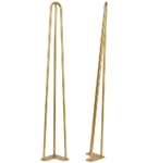 Noga do stołu metalowa hairpin trójnoga TL 70cm złota