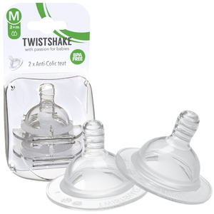 Smoczek antykolkowy o średnim przepływie do butelek M 2szt Twistshake