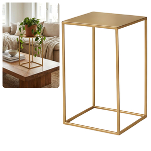 Metalowy kwietnik stojak na kwiatek nowoczesny kwietnik złoty TOWER 40 cm