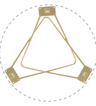 Stelaż noga do stolika kawowego STAR 40 cm złota