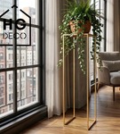 Metalowy kwietnik stojak na kwiatek nowoczesny kwietnik złoty TOWER 100 cm