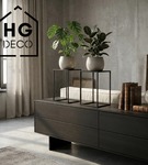 Metalowy kwietnik stojak na kwiatek loftowy kwietnik czarny TOWER 40 cm